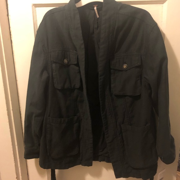 FREE PEOPLE Womens Fall Anorak Utility navy Jacket - Picture 3 of 6